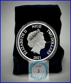 2021 Niue $2 1oz Wonder Woman Silver Proof Coin 80th Anniversary