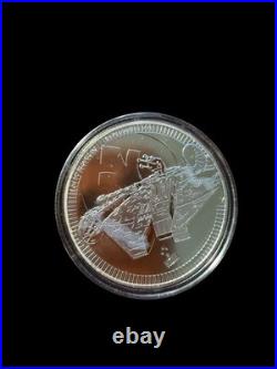 2021 Niue 2 Dollar Star Wars Mandalorian Beskar Bar Silver Coin. 999 Fine S4