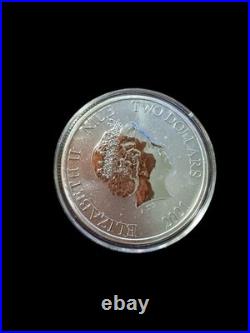 2021 Niue 2 Dollar Star Wars Mandalorian Beskar Bar Silver Coin. 999 Fine S4