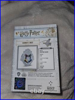 2021 Niue $2 Harry Potter Hogwarts Crest 1 Oz Silver Proof Coin -5,000 Mintage