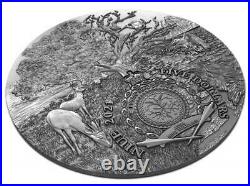 2021 Niue 2 oz Angels & Demons Lucifer High Relief Antique Finish Silver Coin