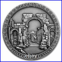 2021 Niue 2 oz Antique Silver Lost World Cities Palmyra SKU#249075