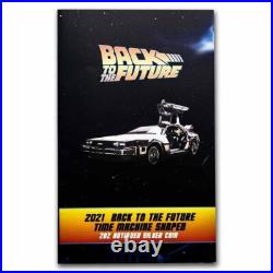 2021 Niue 2 oz Silver $5 Back to the Future Delorean Time Machine- mintage 888 2021 Niue 2 oz Silver $5 Back to the Future Delorean Time Machine- mintage 888