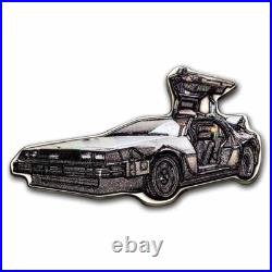 2021 Niue 2 oz Silver $5 Back to the Future Delorean Time Machine- mintage 888 2021 Niue 2 oz Silver $5 Back to the Future Delorean Time Machine- mintage 888