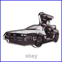 2021 Niue 2 oz Silver $5 Back to the Future Delorean Time Machine- mintage 888 2021 Niue 2 oz Silver $5 Back to the Future Delorean Time Machine- mintage 888