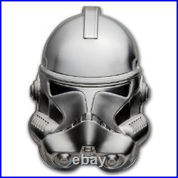 2021 Niue 2 oz Silver $5 Star Wars Clone Trooper Helmet UHR SKU#231907