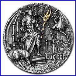 2021 Niue 2 oz Silver Antique Angels & Demons Lucifer SKU#234591