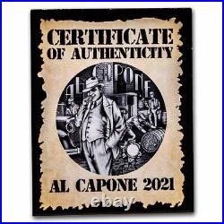 2021 Niue 2 oz Silver Antique The Gangsters Al Capone SKU#252382