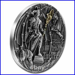 2021 Niue $5 Angels & Demons Lucifer (2oz Silver) Mint of Poland
