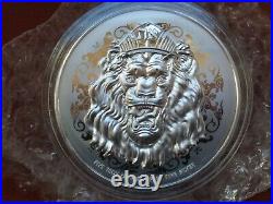 2021 Niue 5 oz. 9999 Silver Roaring Lion High Relief Only 1000 MINTED