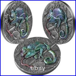 2021 Niue Amazing Animals Chameleon 3oz Silver Coin