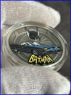 2021 Niue Batman Batmobile Collection 1966 Colored Antiqued 1 oz Silver Coin