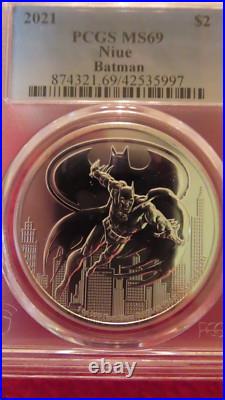 2021 Niue Batman Batsignal Gotham DC Comics 1 oz. 999 Silver PCGS PR PF 69 ngc