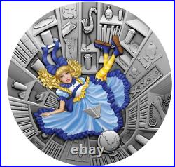 2021 Niue Blue Fairy Tales Alice in Wonderland 1oz Silver Coin