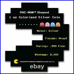 2021 Niue Colorized 1 oz Silver $2 PAC-MAN Shaped Coin SKU#238235