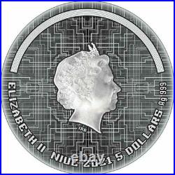 2021 Niue Cyberpunk The Punk Universe 2 oz. 999 Antiqued Silver Coin 500 Made