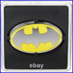2021 Niue DC Batman Logo 1 oz. 999 Fine Silver $2 Colorized Proof Coin COA