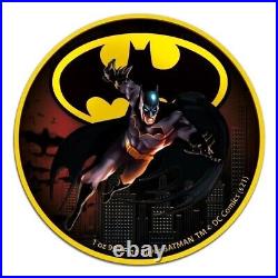 2021 Niue DC Comics Batman Dark Knight 1 oz. 999 Silver Gold Gilt Low Mintage