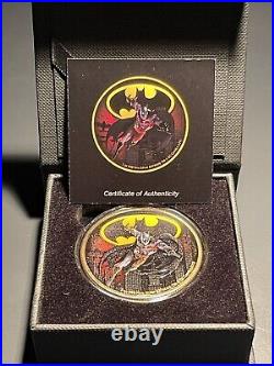 2021 Niue DC Comics Batman Dark Knight 1 oz. 999 Silver Gold Gilt Low Mintage