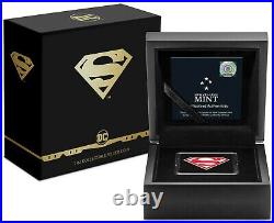2021 Niue DC Superman Shield 1 oz 999 Fine Silver $2 Proof Coin New in Box+COA