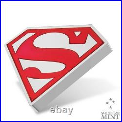 2021 Niue DC Superman Shield 1 oz 999 Fine Silver $2 Proof Coin New in Box+COA