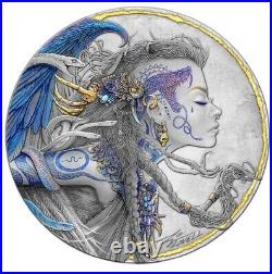 2021 Niue Dark Beauties Euryale 50 gram Silver. 999 Coin Only 250 Minted