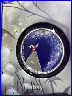 2021 Niue Disney Fantasia Sorcerer's Apprentice Blue Colorized 1oz Silver Coin