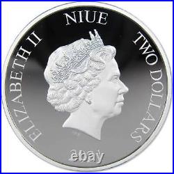 2021 Niue Disney Mickey Mouse Christmas Ornament Coin 1 oz. 999 Silver Proof COA