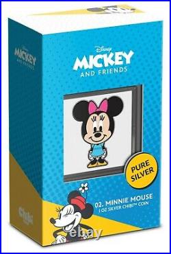 2021 Niue Disney Minnie Mouse Chibi Mickey and Friends 1oz Silver Proof Coin