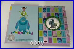2021 Niue Disney Monsters, Inc. 20th Anniversary 1oz Colorized Silver Proof Coin