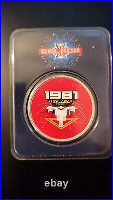 2021 Niue GALAGA 40th Anniversary 1oz. 999 Silver Red Edition ONLY 250 MADE