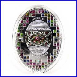 2021 Niue Imperial Faberge Mosaic Silver Egg $2 Proof COA SKUCPC5689