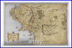 2021 Niue Lord of the Rings Map of Middle Earth Foil Note 35 g Silver Colorized