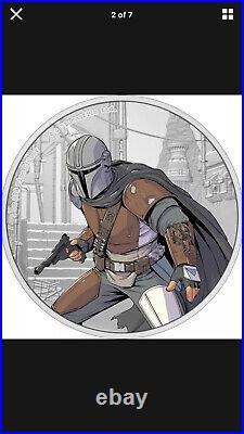 2021 Niue Mandalorian 1 oz Colored Silver Proof Coin 1st In Series IN HAND