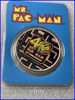 2021 Niue Ms. Pac-Man Colorized 1 oz. 999 Silver Coin in TEP 40th Anniversary 2021 Niue Ms. Pac-Man Colorized 1 oz. 999 Silver Coin in TEP 40th Anniversary