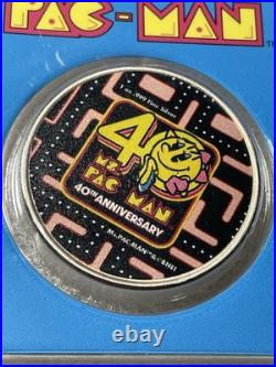 2021 Niue Ms. Pac-Man Colorized 1 oz. 999 Silver Coin in TEP 40th Anniversary
