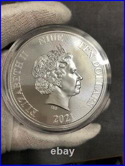 2021 Niue Roaring Lion 5 oz Silver High Relief Coin BU IN STOCK