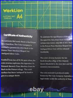 2021 Niue S$5 Back To The Future Delorean Time Machine 2 Oz FR NGC MS70 Antiqued