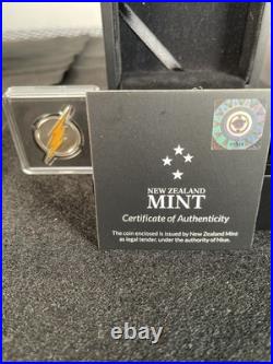 2021 Niue Silver $2 DC Comics The Flash Logo Emblem Coin Colorized NGC PR PF 70