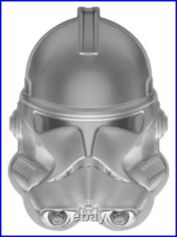 2021 Niue Star Wars 2 oz Proof Silver Coin Clone Tropper Helmet with Box and COA