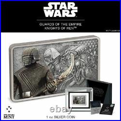 2021 Niue Star Wars Guards of the Empire KNIGHTS OF REN 1 oz Silver Coin Bar