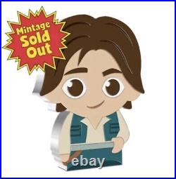 2021 Niue Star Wars HAN SOLO CHIBI 1 OZ Silver Proof Coin SOLD OUT APMEX