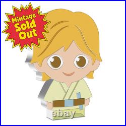 2021 Niue Star Wars LUKE SKYWALKER CHIBI 1oz Silver Proof Coin SOLD OUT
