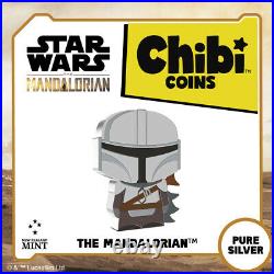 2021 Niue Star Wars MANDALORIAN Chibi 1oz Silver Proof Coin SOLD OUT