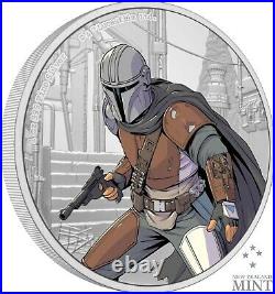 2021 Niue Star Wars Mandalorian 1 oz Colorized Silver Proof Coin 1st In Series