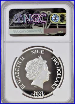 2021 Niue Star Wars Mandalorian Cara Dune 1 oz Silver Coin NGC PF 70