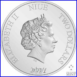 2021 Niue Star Wars Mandalorian Cara Dune 1oz Silver Round Coin Colorized