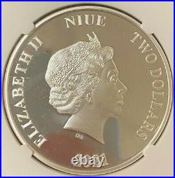 2021 Niue Star Wars Mandalorian Classic 1 oz Silver Proof Coin NGC PF70 UCAM