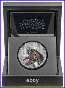 2021 Niue Star Wars Mandalorian Colorized 1 oz Silver Coin