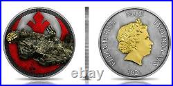 2021 Niue Star Wars Millennium Falcon Kessel Run Edition 1oz Silver Coin